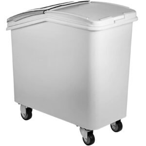 2x ingredient bin with casters 21 gallon food safe restaurant kitchen flour bins