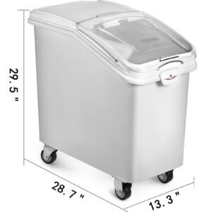 2x ingredient bin with casters 21 gallon food safe restaurant kitchen flour bins