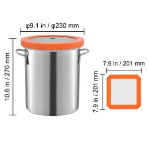 3 gallon vacuum chamber, upgraded tempered glass lid vacuum degassing chamber, 304 stainless steel chamber, for stabilizing wood, resin degassing, silicone degassing and plaster degassing