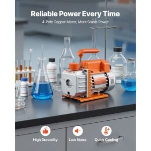 3 gallon vacuum chamber with pump, 3.5 cfm, single stage vacuum pump, stainless steel degassing chamber kit with tempered glass lid, 5 ft hose, for stabilizing wood degassing silicone resin