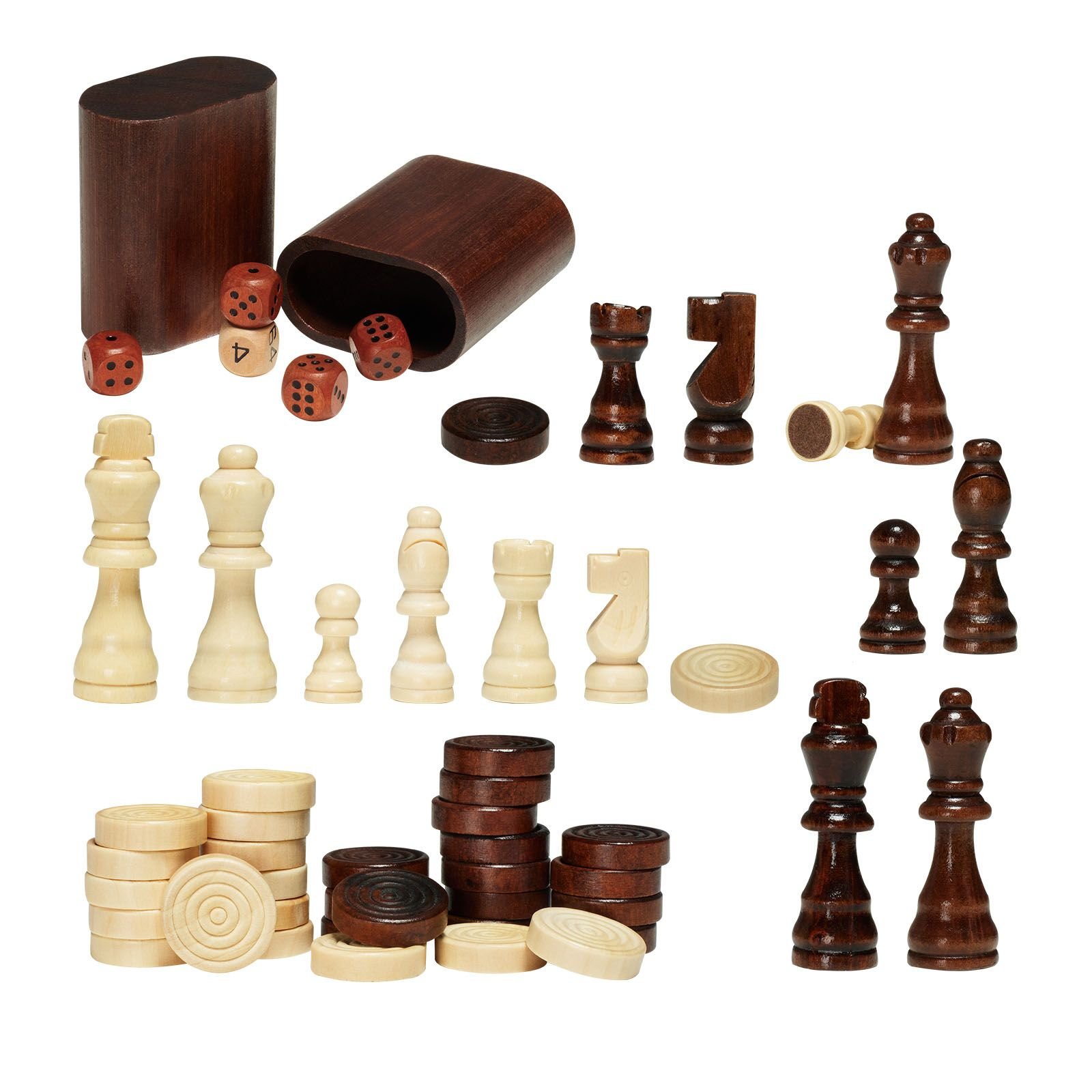 3 in 1 chess checkers backgammon table set, 18 inch premium wooden chess table, deluxe combo game table furniture set, chess set board game gift for family board games