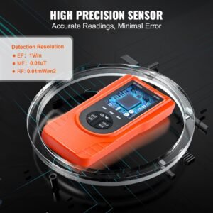 3 in 1 emf meter, 5hz 3.5ghz, handheld rechargeable electromagnetic field radiation detector, digital lcd emf tester for ef mf rf home inspections outdoor ghost hunting paranormal equipment