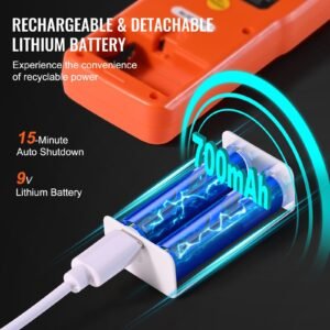 3 in 1 emf meter, 5hz 3.5ghz, handheld rechargeable electromagnetic field radiation detector, digital lcd emf tester for ef mf rf home inspections outdoor ghost hunting paranormal equipment