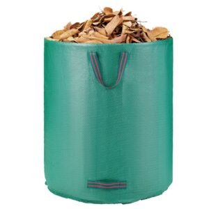3 pack 72 gallon reusable yard waste bag, large lawn garden bags, heavy duty collapsible garden leaf trash container, stand up grass clipping bin, with reinforcement ring and handles, 26.4x30 in