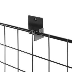 3 packs grid wall panels, 2 x 6 ft wire grid panels display rack, wall mounted art display shelf, black carbon steel wall hanging gridwall for craft show, decoration, storage, notice board