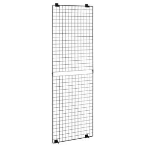 3 packs grid wall panels, 2 x 6 ft wire grid panels display rack, wall mounted art display shelf, black carbon steel wall hanging gridwall for craft show, decoration, storage, notice board