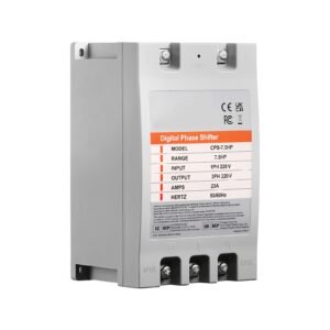 3 phase converter 7.5hp 23a 220v single phase to 3 phase converter, digital phase shifter for residential & light commercial use, 220v input/output (one dps must be used on one motor only)