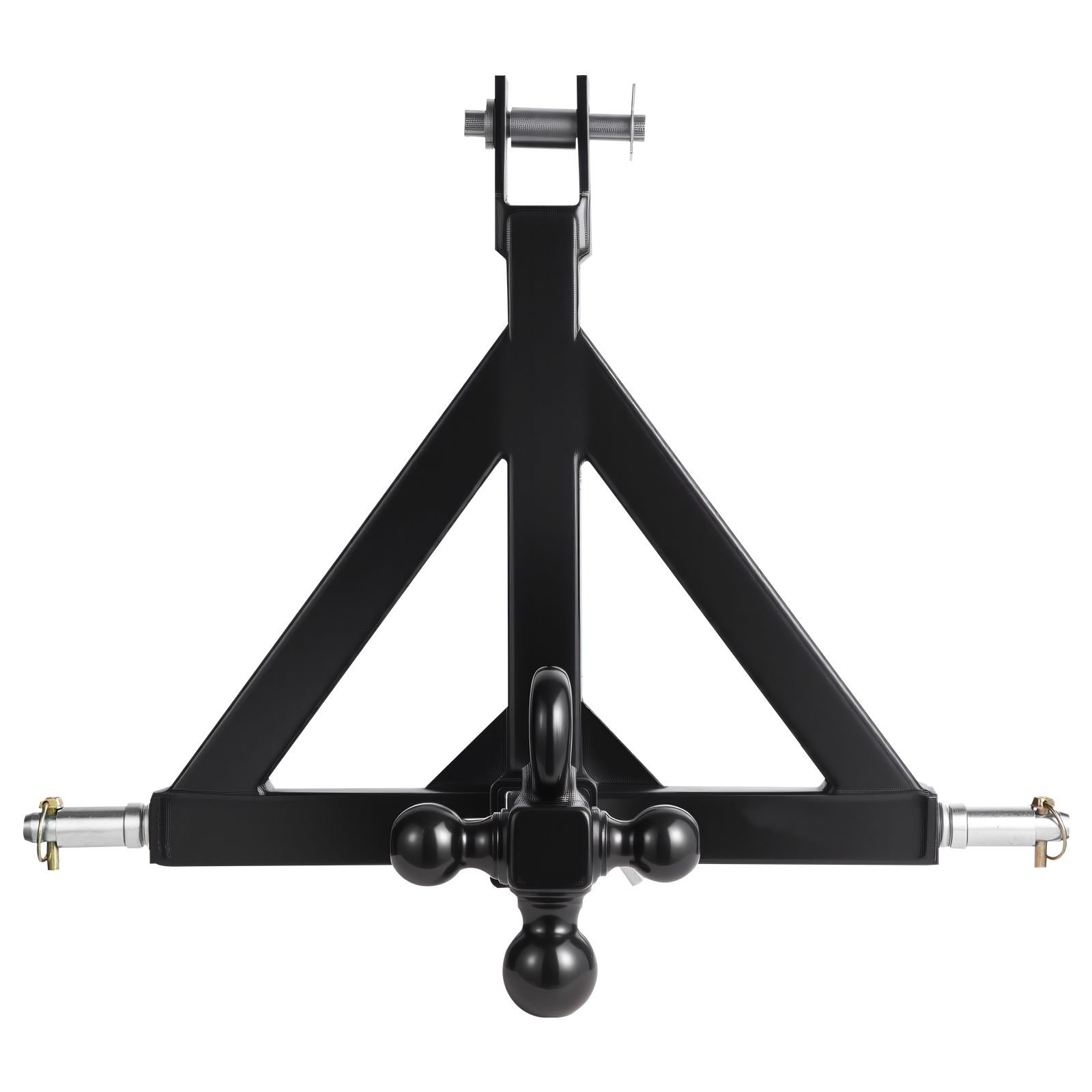 3 point trailer hitch 2 in receiver, 3pt quick hitch attachment with 3 trailer balls, tractor tow drawbar adapter, compatible with kubota, mahindra, ford, yanmar, john deere, massey ferguson