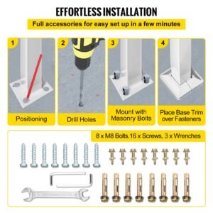 3 step handrails for outdoor steps fits 1 or 3 steps matte white stair rail wrought iron handrail with installation kit hand rails for outdoor step