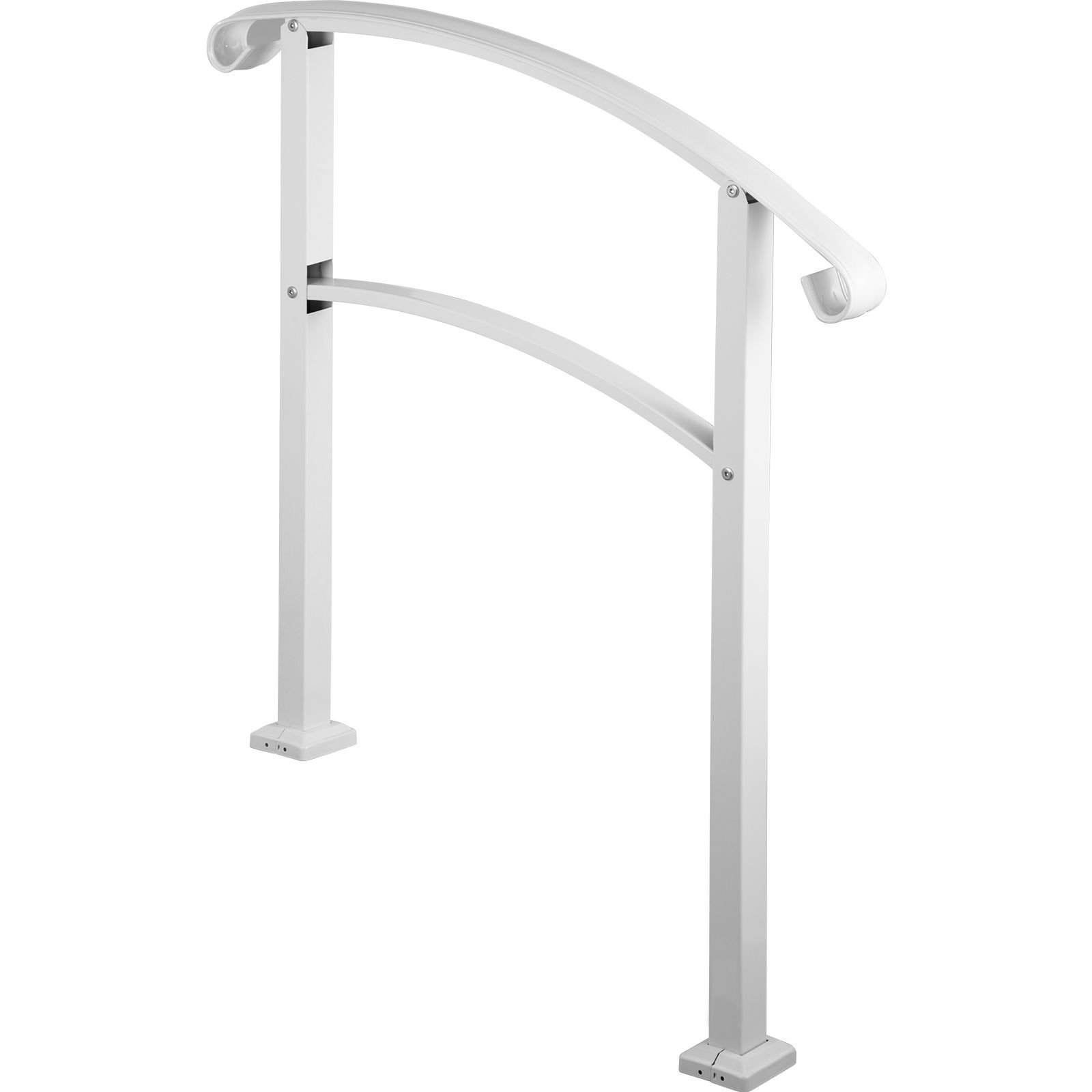 3 step handrails for outdoor steps fits 1 or 3 steps matte white stair rail wrought iron handrail with installation kit hand rails for outdoor step