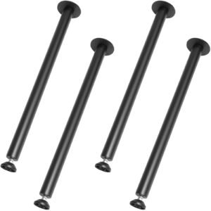 30 Inch Adjustable Desk Legs, Reinforced Steel Office Table Furniture legs Set of 4 for DIY, 1200 lbs Load Capacity Heavy Duty Desk Legs, Quick Instalation Legs with Adjustable Foot Cup Black