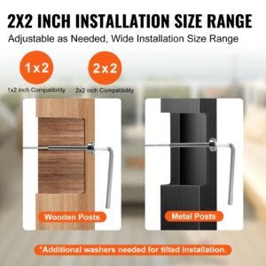 30 pack invisible cable railing kit, t316 stainless steel 1/8" invisible receiver and swage stud end for cable railing, swage tensioner 1/8" for wood/metal post, cable railing hardware, black