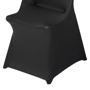 30 pcs black chair covers, polyester spandex chair cover, stretch slipcovers for wedding party dining banquet flat front chair covers, fits chair measures up to 18.11 x 19.69 x 33.86 inch
