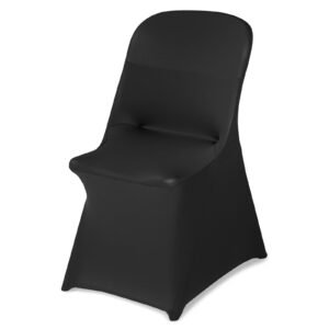 30 pcs black chair covers, polyester spandex chair cover, stretch slipcovers for wedding party dining banquet flat front chair covers, fits chair measures up to 18.11 x 19.69 x 33.86 inch
