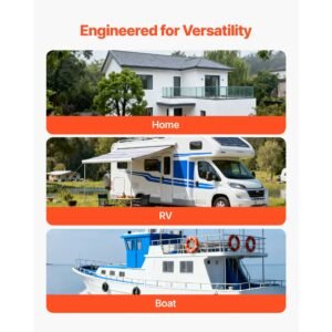 3000w hybrid solar inverter, 24v dc to 230v ac, pure sine wave power inverter charger, built in 80a mppt solar controller, compatible with lead acid lithium battery, for home, camper, off grid