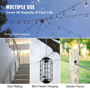 316 stainless steel cable 1/8" 1x19 steel cable wire rope 150m/500ft cable railing transport wire rope cable for railing decking diy balustrade(150m)