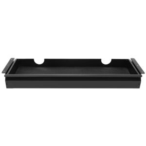 33" wide under desk drawer slide out, under desk mounted pull out drawer attachment, hidden desktop storage organizer, under table pencil drawer for office home sit stand workstation, 33x9x4 in