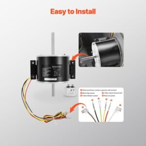 3315332005 rv ac fan motor replacement genteq f48af70a61 dometic brisk air ii fan motor compatible with dometic brisk air ii b57915 b59516 b59146 b59186 14hp ac115v 3a 1650rpm 3 speeds 5.jpg