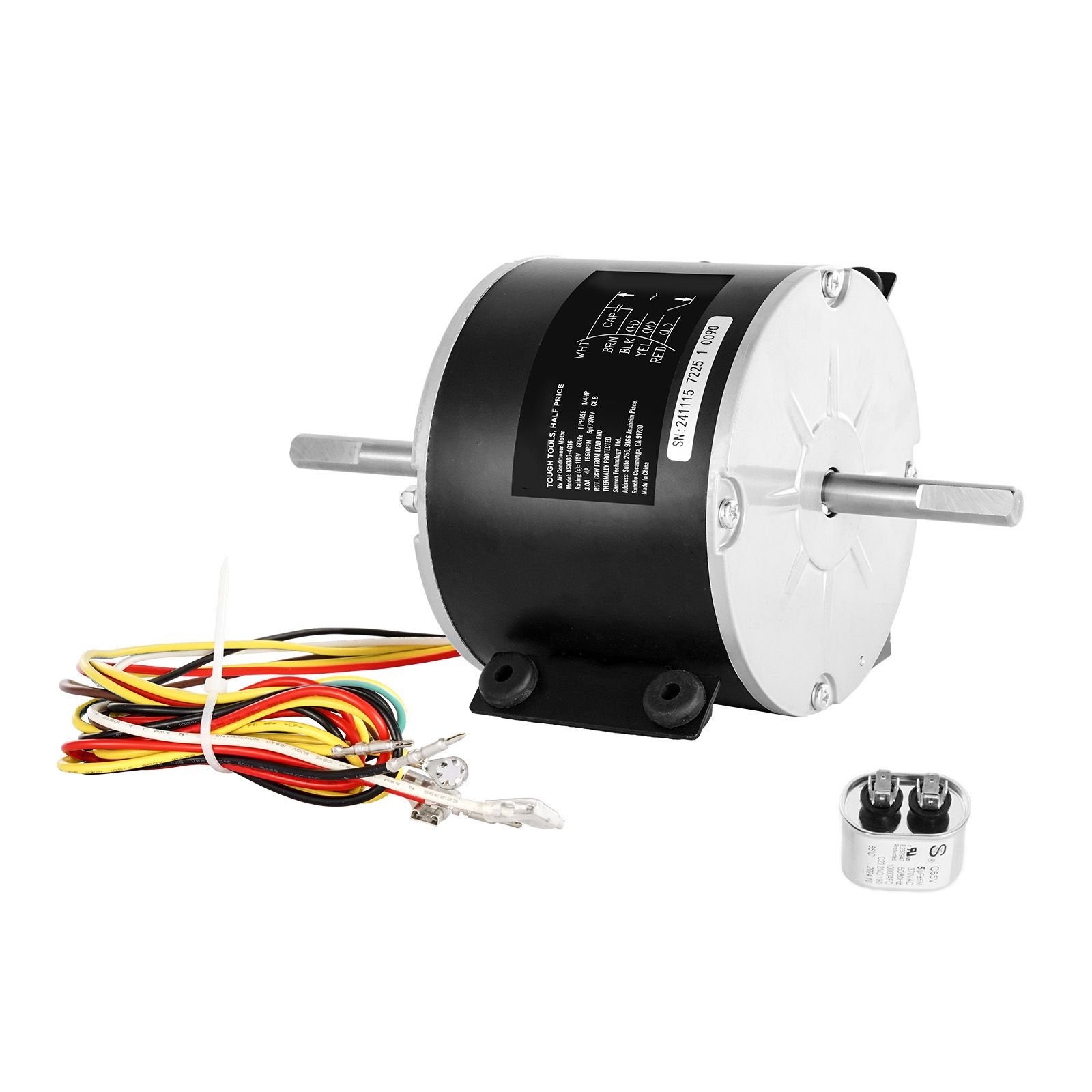 3315332005 rv ac fan motor replacement genteq f48af70a61 dometic brisk air ii fan motor compatible with dometic brisk air ii b57915 b59516 b59146 b59186 14hp ac115v 3a 1650rpm 3 speeds.jpg