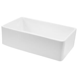 33.5x20 inch farmhouse sink, white sink workstation, fireclay undermount basins, apron front single bowl basin with multiple accessories, large capacity household dishwasher sinks for kitchen