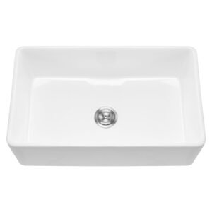 33.5x20 inch farmhouse sink, white sink workstation, fireclay undermount basins, apron front single bowl basin with multiple accessories, large capacity household dishwasher sinks for kitchen