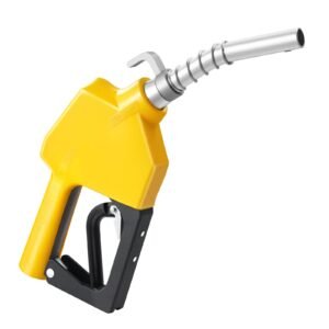 3/4 inch npt automatic fuel nozzle, max flow rate 11.8 gpm, auto shut off diesel gas pump nozzle with 3 speed trigger lock & 0.78 in (od=20 mm) spout for gasoline, diesel, kerosene, yellow