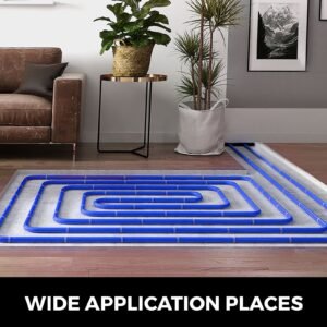 3/4" pex tubing 500ft non barrier pex pipe blue pex b tube coil for hot and cold water plumbing open loop radiant floor heating system pex tubing (3/4" non barrier, 500ft/blue)