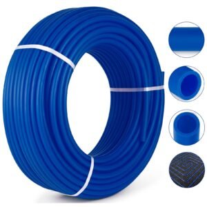 3/4" PEX Tubing 500Ft Non-Barrier PEX Pipe Blue Pex-b Tube Coil for Hot and Cold Water Plumbing Open Loop Radiant Floor Heating System PEX Tubing (3/4" Non-Barrier, 500Ft/Blue)