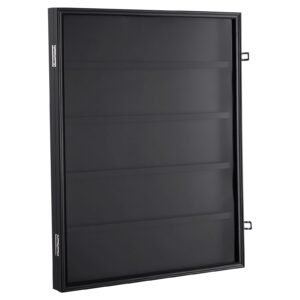 35 graded sports card display case, 24.3x30.5x2.1 in, baseball card display frame with 98% uv protection clear view pc glass, lockable wall cabinet for football basketball hockey trading card