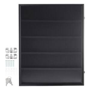 35 Graded Sports Card Display Case, 24.3x30.5x2.1 in, Baseball Card Display Frame with 98% UV Protection Clear View PC Glass, Lockable Wall Cabinet for Football Basketball Hockey Trading Card