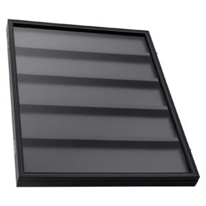 35 graded sports card display case, 24.3x30.5x2.1 in, baseball card display frame with 98% uv protection clear view pc glass, lockable wall cabinet for football basketball hockey trading card