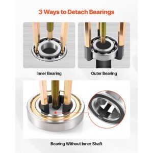 36 in 1 bearing puller set, 36 pcs 3 jaw hook puller for internal external bearings and bearing without inner shaft, multifunctional bearing removal tool with heavy duty portable storage case