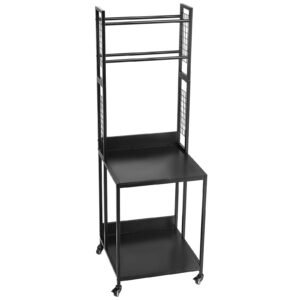 3D Printer Filament Storage Rack, 4-Tier 3D Printer Stand with Filament Storage, Spools Holder Racks Cart with Wheels, Filaments Organzied for 3D Printing Station, Office, Workshop (Shelf Only)
