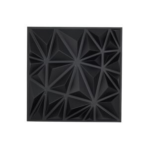 3d wall panels, 33 pack 11.81 x 11.81 in pvc modern art minimalist diamond tiles, 32 sq.ft coverage accent wall panel, interior home decor for ceiling, bedroom, living & gaming room, matte black