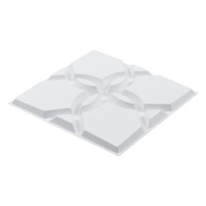 3d wall panels, 33 pack 11.81 x 11.81 in pvc modern art minimalist floral tiles, 32 sq.ft coverage accent wall panel, interior home decor for ceiling, bedroom, living & gaming room, matte white