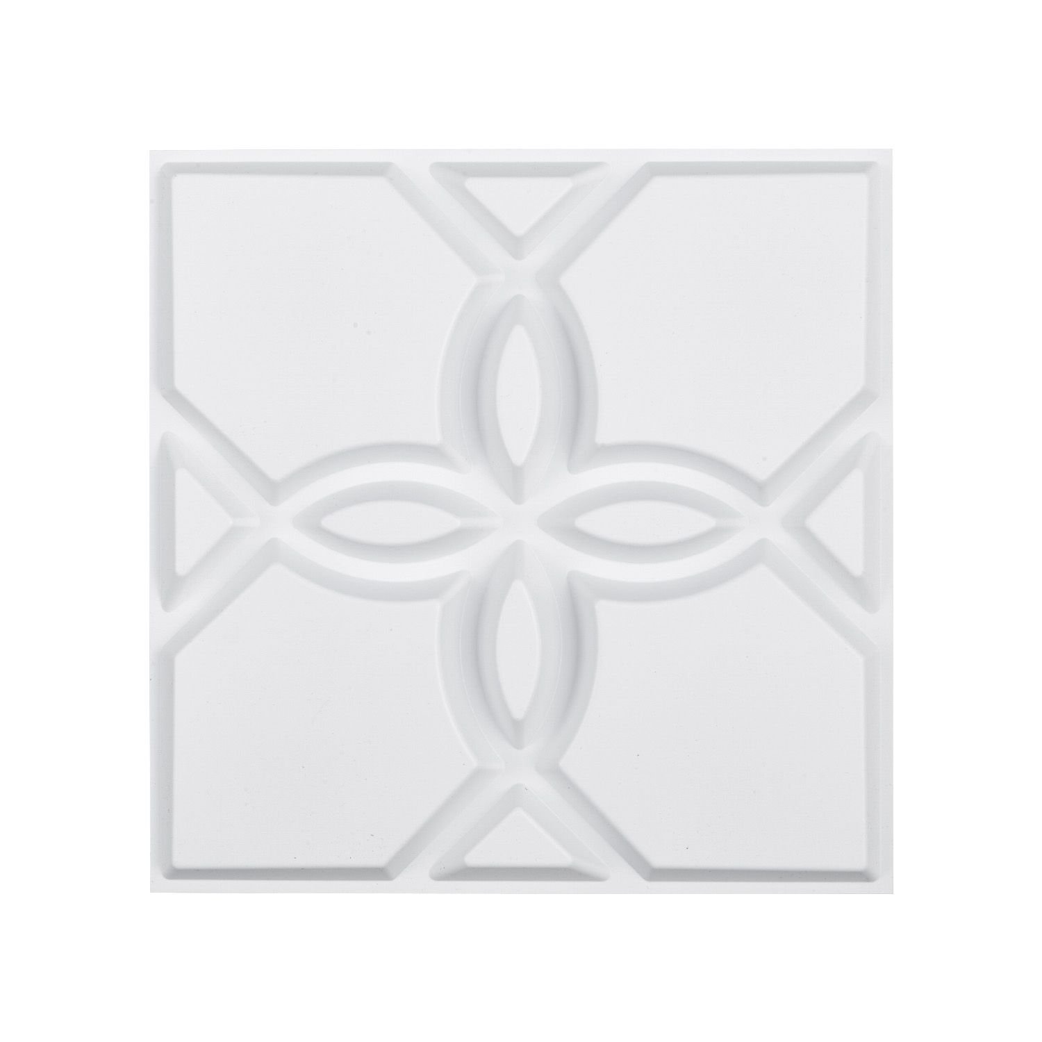 3d wall panels, 33 pack 11.81 x 11.81 in pvc modern art minimalist floral tiles, 32 sq.ft coverage accent wall panel, interior home decor for ceiling, bedroom, living & gaming room, matte white