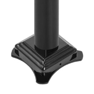3ft step railing, iron stair handrail floor mounted sturdy black arched handrails for outdoor indoor steps fits 2 to 3 steps