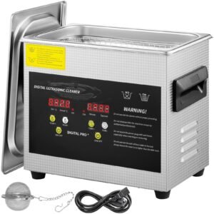 3l upgraded ultrasonic cleaner (200w heater,120w ultrasonic) professional digital lab ultrasonic parts cleaner with heater timer for jewelry glasses parts cleaning