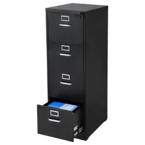 4 drawer file cabinet with lock metal vertical filing storage cabinets for home office heavy duty cabinet with detachable hanging rod for a4letterlegal size file easy assembly black 1.jpg