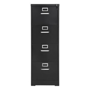 4 drawer file cabinet with lock metal vertical filing storage cabinets for home office heavy duty cabinet with detachable hanging rod for a4letterlegal size file easy assembly black 3.jpg