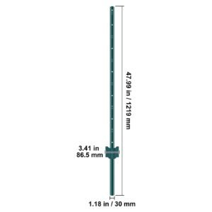 4 feet fence post 10 pack t post heavy duty metal fence posts green