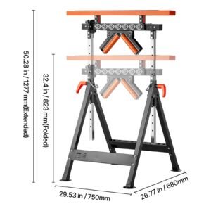 4 in 1 roller stand, 440 lb load capacity, 33 50 in adjustable height, folding heavy duty with rack & polished multi directional roller head, for table saw outfeed woodworking extension support