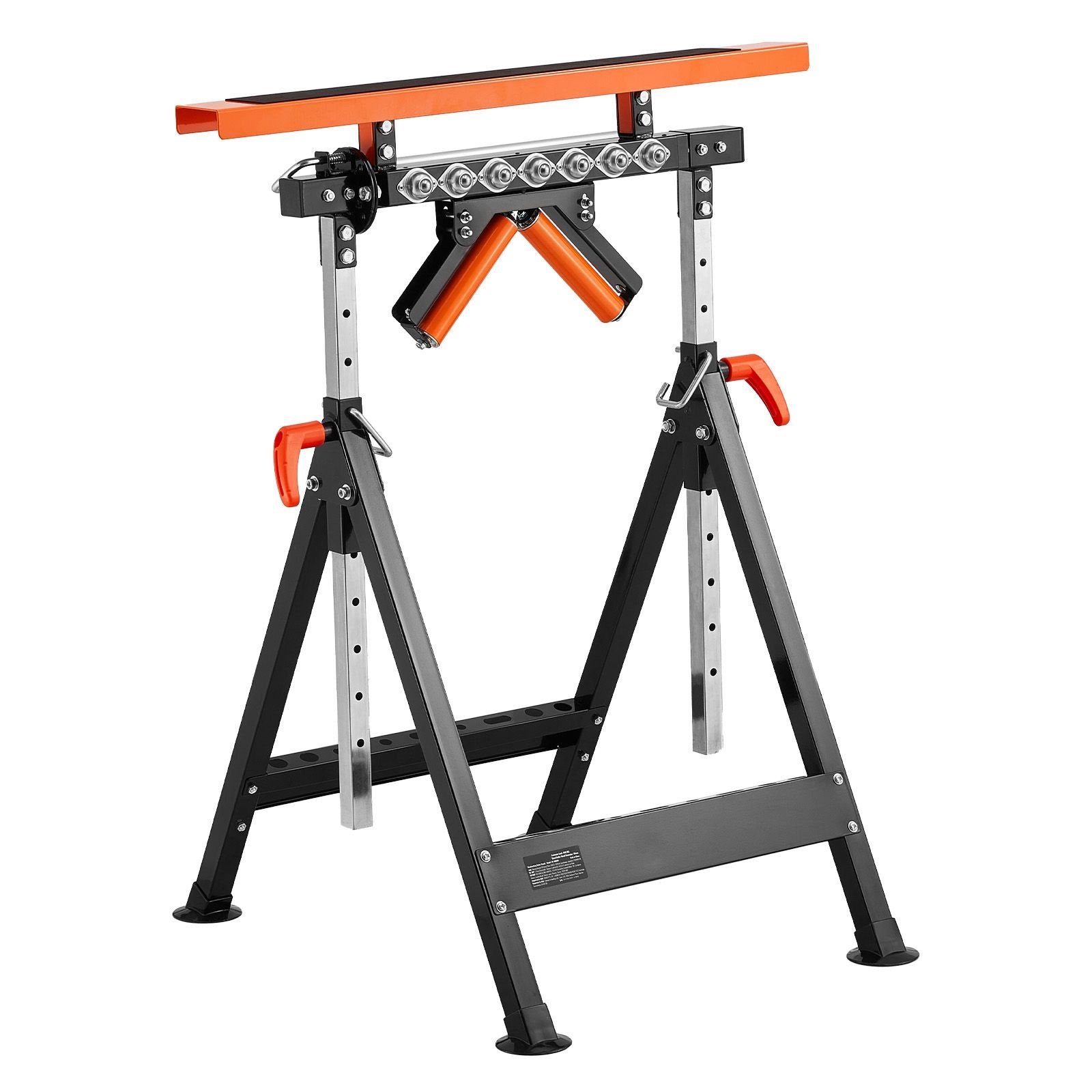 4 in 1 roller stand, 440 lb load capacity, 33 50 in adjustable height, folding heavy duty with rack & polished multi directional roller head, for table saw outfeed woodworking extension support