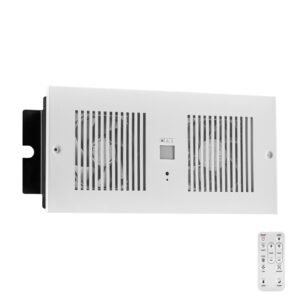 4-Inch Room to Room Fan, 2-in-1 300 CFM Through Wall Fan with Remote Control & Temperature Control, 10-Speed Ventilation Quiet Vent for Kitchen, Living & Laundry Room, Workshop