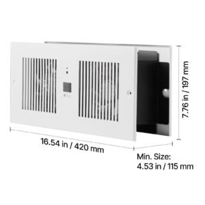4 inch room to room fan, 2 in 1 300 cfm through wall fan with remote control & temperature control, 10 speed ventilation quiet vent for kitchen, living & laundry room, workshop