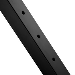 4 pack cable railing post, 36x2x2 in horizontal hole deck railing post with pre drilled holes, stainless steel cable rail post with horizontal and curved bracket, black, 4jzlgzxhs914my65m001v0