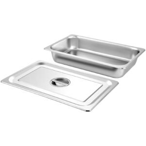 4 pack steam table pans 20.9 x 12.8 x 3.9 inch deep steam table pan full size 13l deep food container stainless steel oven tray hotel pans anti jam steam table food pan