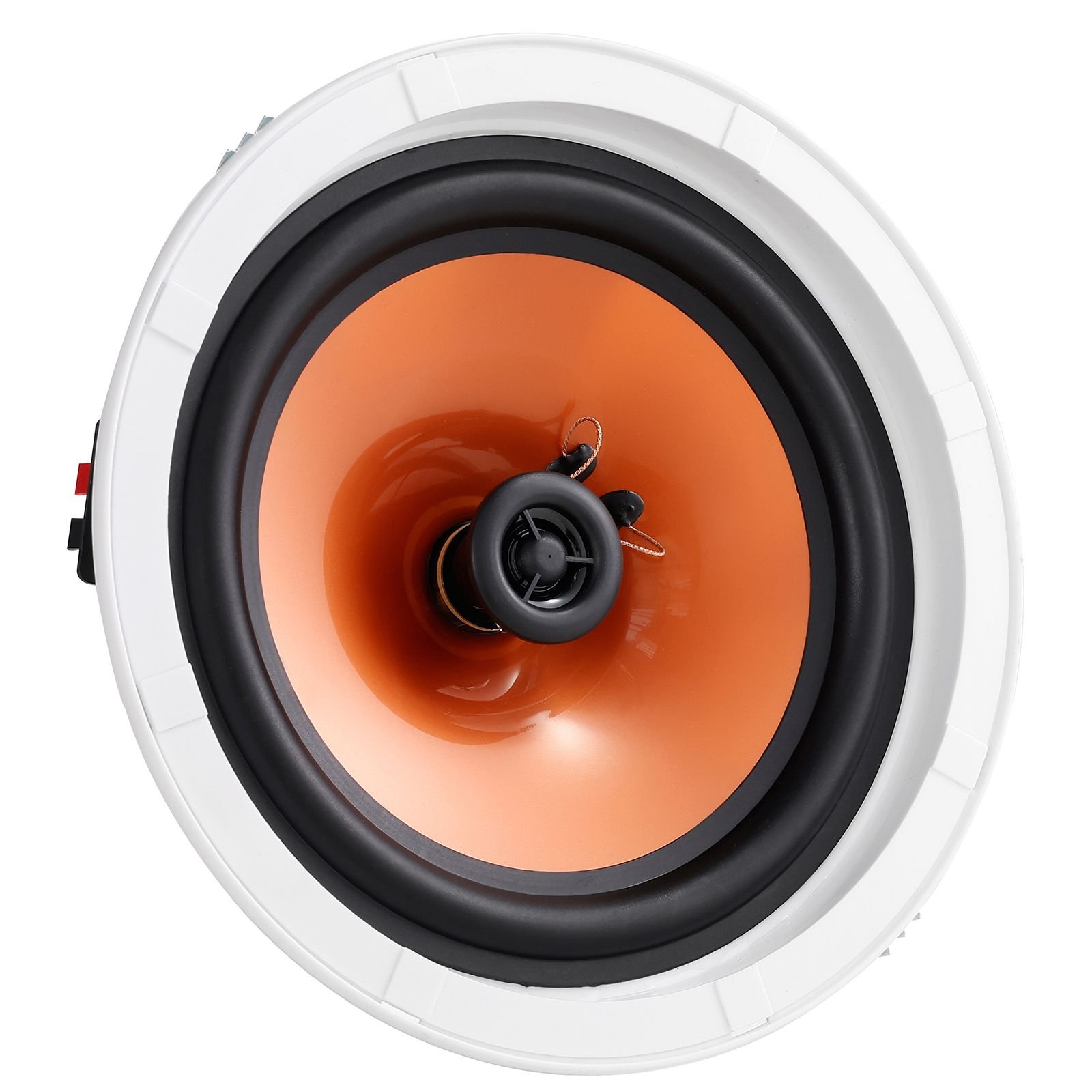 4 pcs 8 inch in ceiling speakers, 100 watts, flush mount ceiling & in wall speakers system with 8Ωimpedance 89db sensitivity, for home kitchen living room bedroom or covered outdoor porches