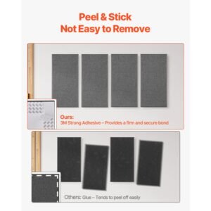 4 pcs acoustic panels, 2 inch thick 23.6 x 11.8 inch fiberglass sound absorbing panels, self adhesive soundproof wall boards, for studios, office, home theater,meeting room, gray