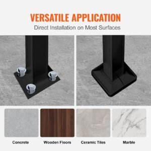 4 step handrail fits 1 or 4 steps matte black stair rail wrought iron handrail with installation kit hand rails for outdoor steps